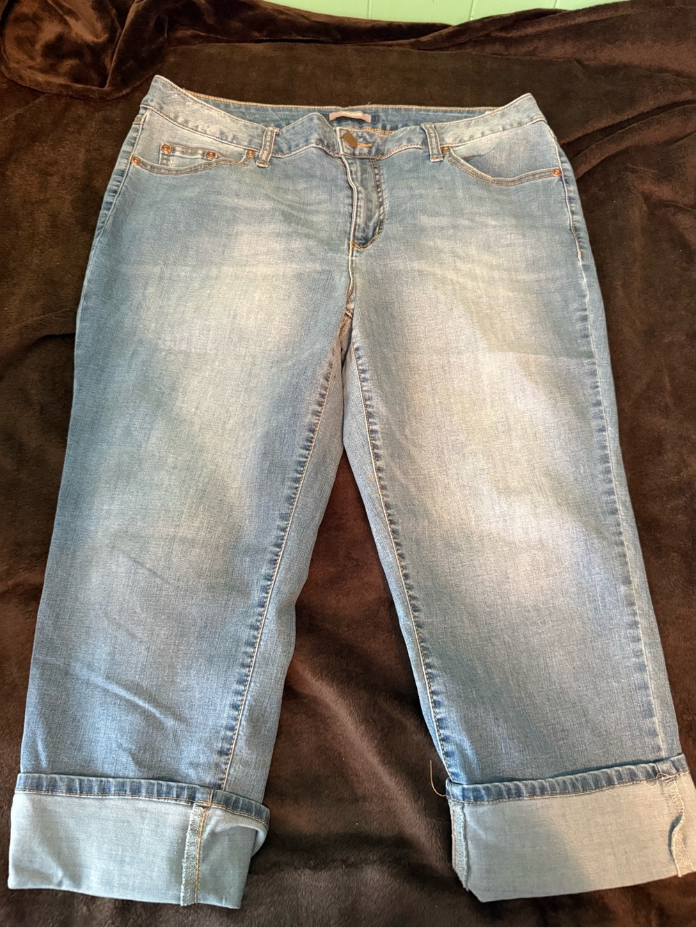 Maurices Light Blue Boyfriend Cropped Jeans